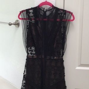 Alexis black lace cocktail dress